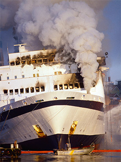 Scandinavian Star on fire Scandinavian Star on fire